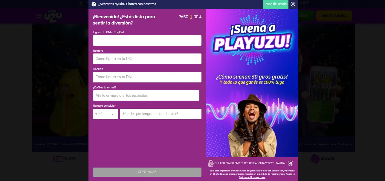 Proceso de registro y verificación en un casino bono de bienvenida