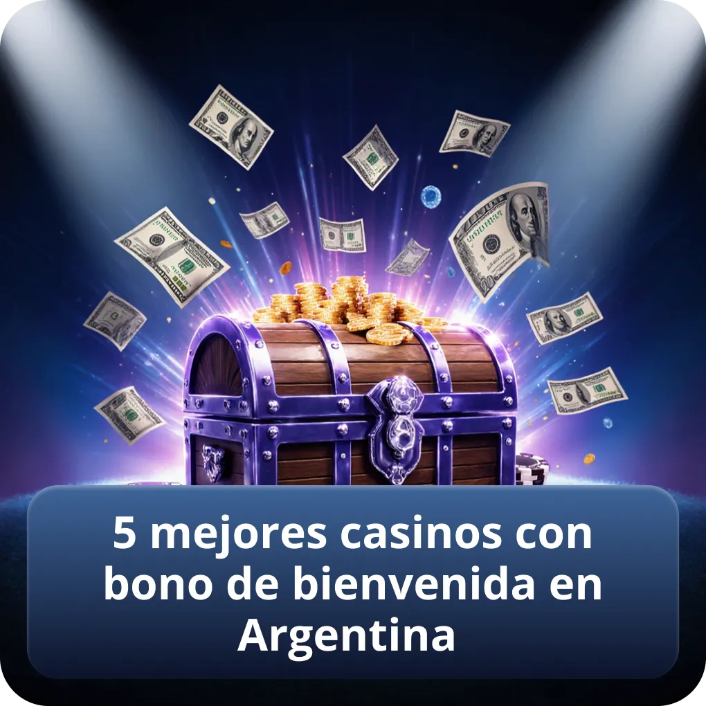 5 mejores casinos online con bono de bienvenida en Argentina